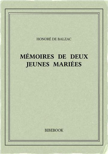Balzac honore de   memoires de deux jeunes mariees