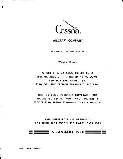 Cessna 150 1963 69 Parts Manual