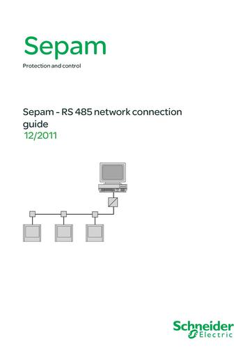 Sepam RS 485 connection guide PCRED399074EN 12 2011