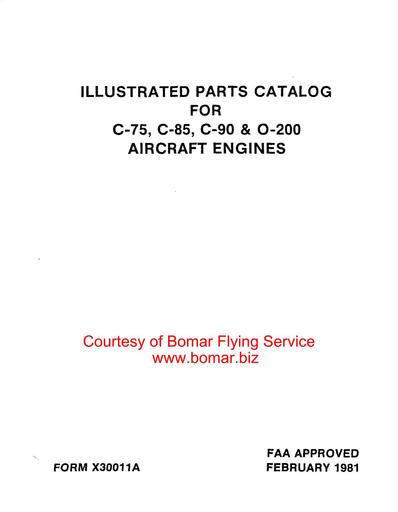Continental O200 C75 C85 C90 Parts Catalogue