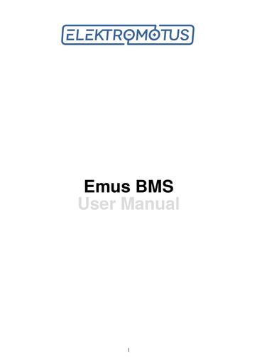 Emus BMS User Manual v 1 0