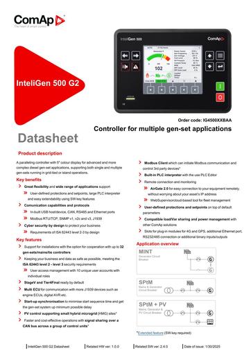 Inteligen 500 g2 datasheet