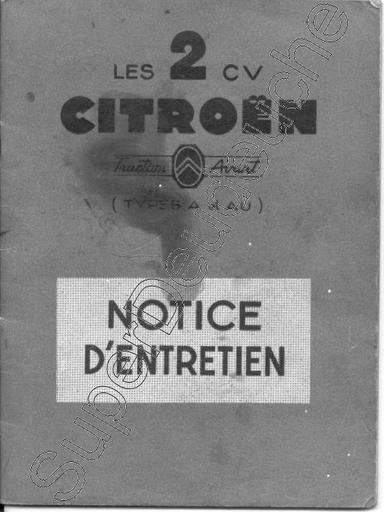 Notice CITROEN 2CV 1948 5401