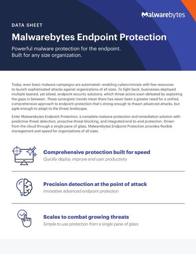 Malwarebytes endpoint protection datasheet