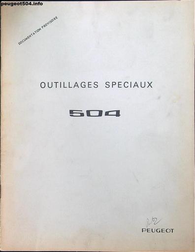 Peugeot 504 outillages speciaux