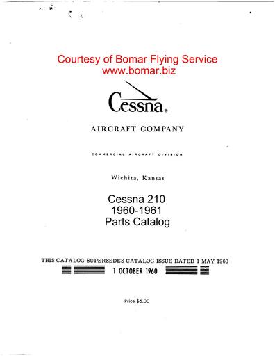 Cessna 210 1960 1961 PartsCatalog