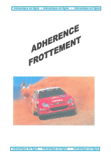 Adherence frotement