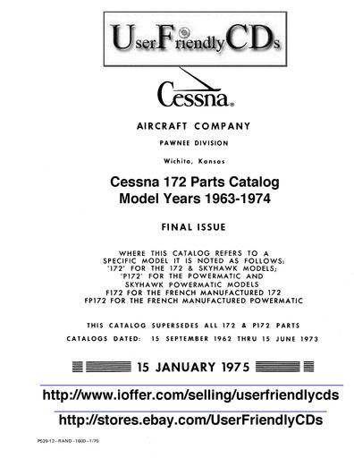 Cessna 172 Parts Catalog (1963 1974)
