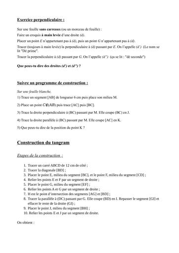 Témoignage14 college Exercices perpendiculaires