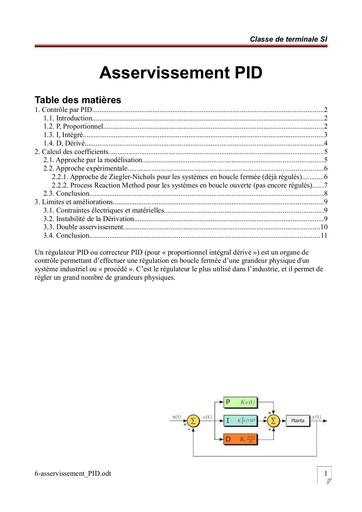 6 asservissement PID